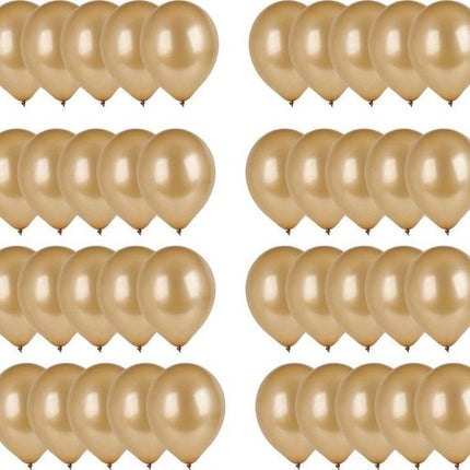 40x Gouden ballonnen - 27 cm - ballon goud voor helium of lucht 