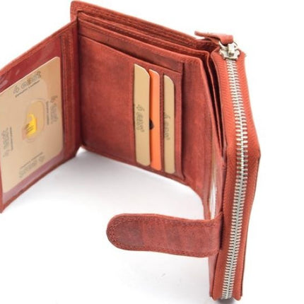 Portemonnee - portemonnee dames - portemonnee heren - portemonnee pasjes - Portemonnee creditcard - Portemonnee met creditcardhouder - creditcard portemonnee - Lederen portemonnee - Creditcardhouder - Rood - RFID Protected Anti skim - 4E-401