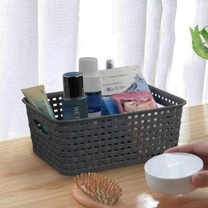 Opbergmand |Mand Rattan 36x26x15cm Grijs