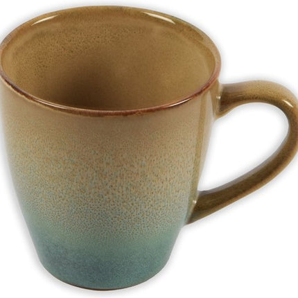 Set van 6 koffiekopjes -Assorti kleuren - Mokken aardwerk kopjes 320ml