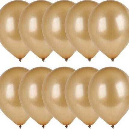 40x Gouden ballonnen - 27 cm - ballon goud voor helium of lucht 