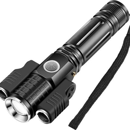 LED Zaklamp Oplaadbaar - Opbergkit - IPX-6 Water resistent - 1000 Lumen - Zwart - Militaire LED Zaklamp