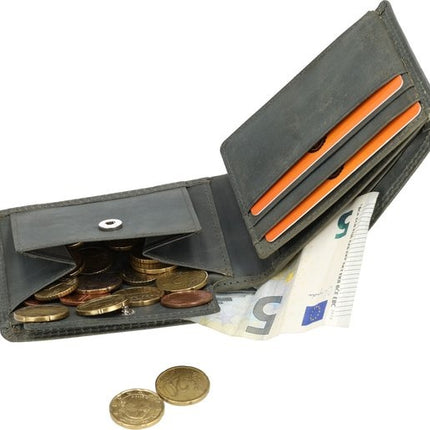 Leren Portemonnee Unisex Olijfgroen - Compact, Duurzaam en Functioneel - 11cm x 9cm x 2cm - Veelzijdige Opbergruimte