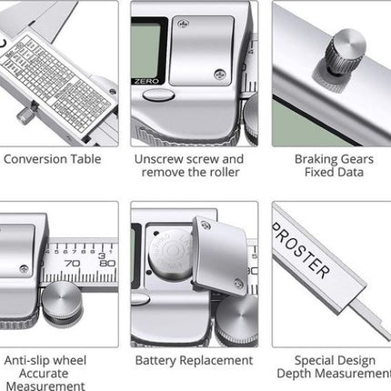 Professionele Digitale Schuifmaat met handige Opbergcase - Incl. extra batterijen - RVS - 150mm meetbereik
