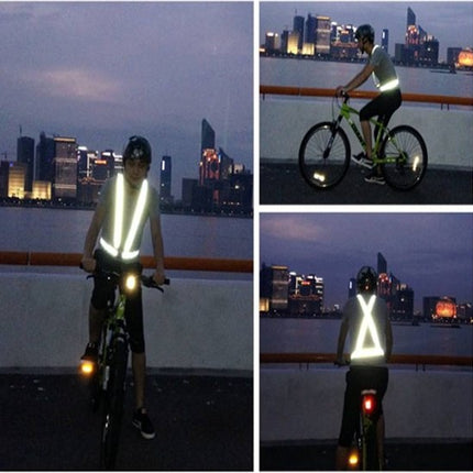 Unisex Veiligheid Hoge Zichtbaarheid reflectie - Unisex Veiligheid Hoge Zichtbaarheid reflectie vest Outdoor Running Fietsen Harnas Vest Reflecterende Riem Veiligheid Jas