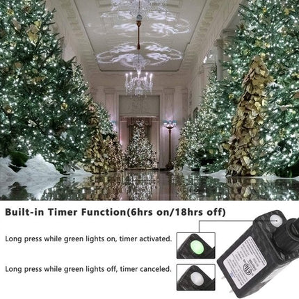 Kerstverlichting buiten 25 meter 1250 LED - Wit - Lichtsnoer Nano Koperdraad - IP44 Stekker met timerfunctie - Kerstboomverlichting - geschikt voor binnen en buiten - kerstverlichting led