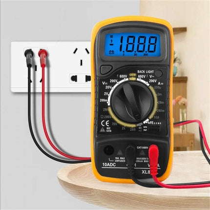 Digitale Multimeter - AC / DC - Incl. 9V Batterij, Klemtangen & Opberghoes - Multi Meter