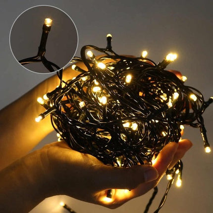 Kerstverlichting buiten - 25 meter 1250 LED - EXTRA Warm Wit - Lichtsnoer Nano Koperdraad - IP44 Stekker met timerfunctie - Kerstboomverlichting - geschikt voor binnen en buiten - kerstverlichting led
