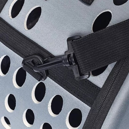 Reistas Kat - Draagtas Kat - tot 6 KG - Reismand Kat - Transporttas Kat - Kattentas - Stijlvolle en Handige Transportbox - Katten Reistas - Reisbench Hond - Konijn - Grijs - One size