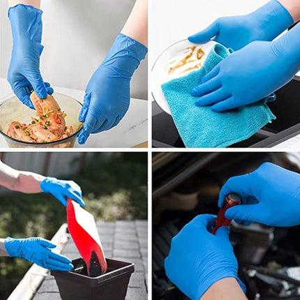 200 stuks nitril handschoenen synthetische onderzoekshandschoenen van vinyl - poedervrije, latexvrije, wegwerphandschoenen voor medisch gebruik, voedselbereiding en reiniging - Hoogwaardige en veelzijdige bescherming - MAAT S