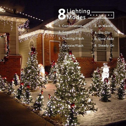 Kerstverlichting buiten 25 meter 1250 LED - Wit - Lichtsnoer Nano Koperdraad - IP44 Stekker met timerfunctie - Kerstboomverlichting - geschikt voor binnen en buiten - kerstverlichting led