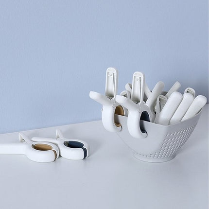 Klemmen 3 stuks - Wasknijpers - 3 stuks - Wit en blauw 100% kunststof en dus roestvrij | Laten geen afdrukken achter