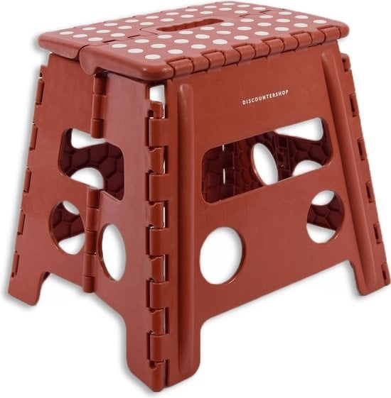 Opstapkrukje Max. belastbaar gewicht 100 KG Opstapkrukje - opstapje/trappetje rood met anti-slip -100 kg - oppervlak 29 x 22 cm
