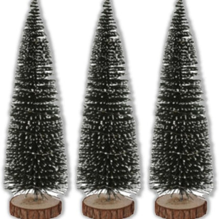 3x Kleine kerstboom 41CM| 20Led met wit sneeuw | Decoratieve kerstboom | Kunstkerstboom