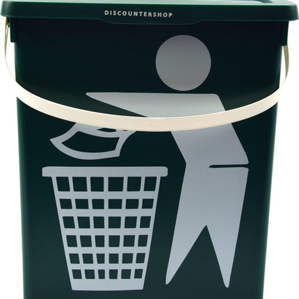 Handig klein afvalbak Afvalemmer containertje| 100% BIO recyclable | 30.8x25x14 cm| organisch afval 11/4.5 liter Groen | 2 Stuks