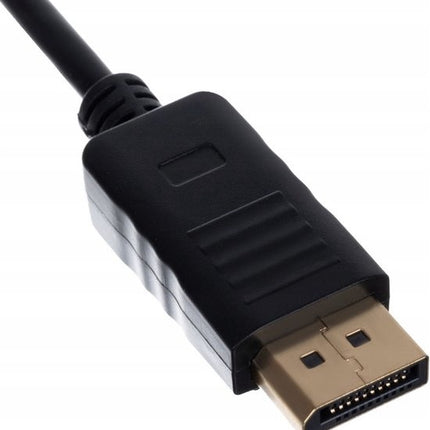 DisplayPort Naar HDMI Kabel - 1.80 meter - Zwart resolutie 3840x216- 4K 18 Gbps