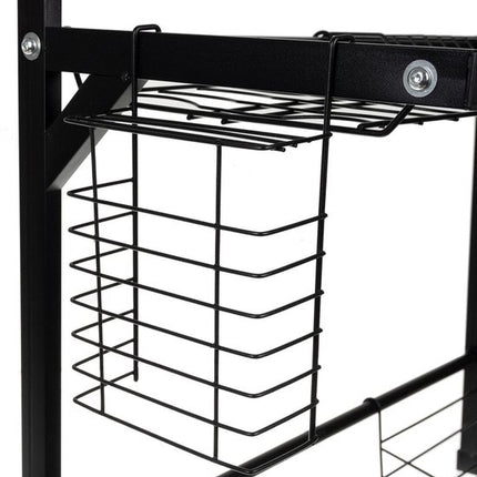 Afdruiprek droger Zwart voor bestek boven de gootsteen 65 cm x 29 cm x 52 cm
