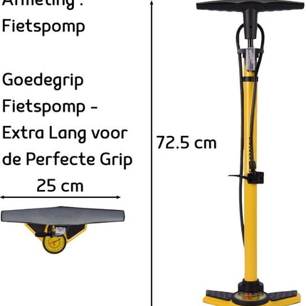 Fietspomp Goedkoop met Drukmeter – Vloerpomp voor Racefiets, Mountainbike en Stadsfiets – Universeel met Presta & Schrader Ventiel – 11 Bar
