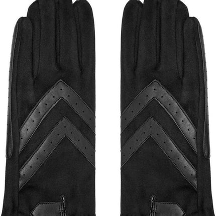 Handschoenen Dames Handschoenen Warm Touch zwart - Trendy handschoenen voor winter suède look- Touchscreen handschoenen