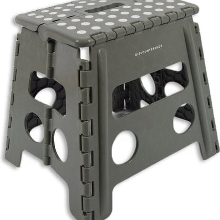 Opstapkrukje Max. belastbaar gewicht 100 KG Opstapkrukje - opstapje/trappetje grijs groen met anti-slip -100 kg - oppervlak 29 x 22 cm