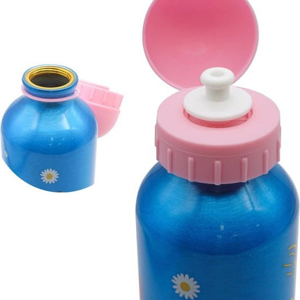 Minnie Mouse Lunchset met waterfles 450ml en broodtrommel - Minnie Mouse Aluminium Waterfles – Blauw - Broodtrommel Minnie Mouse