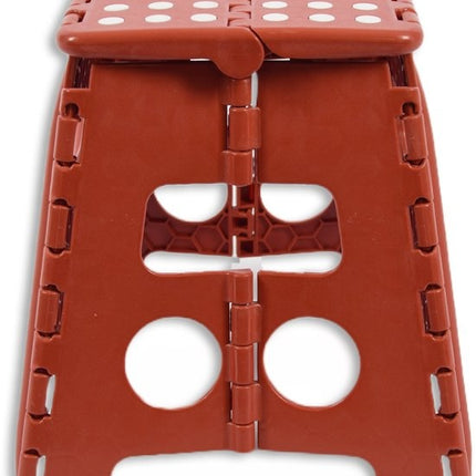 Opstapkrukje Max. belastbaar gewicht 100 KG Opstapkrukje - opstapje/trappetje rood met anti-slip -100 kg - oppervlak 29 x 22 cm