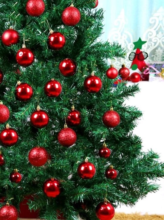 Kerstballen rond 94 stuks | Kerstbal in verschillende maten.