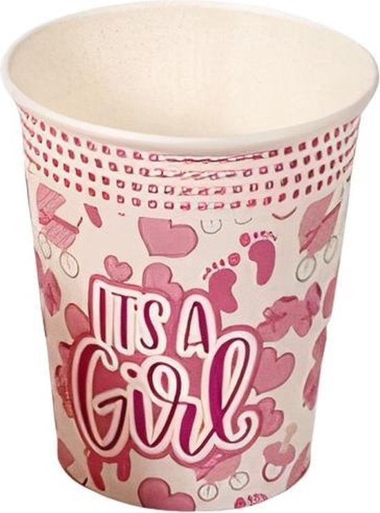 Gerimport Feestbekers Girls 250 Ml Papier 8 Stuks