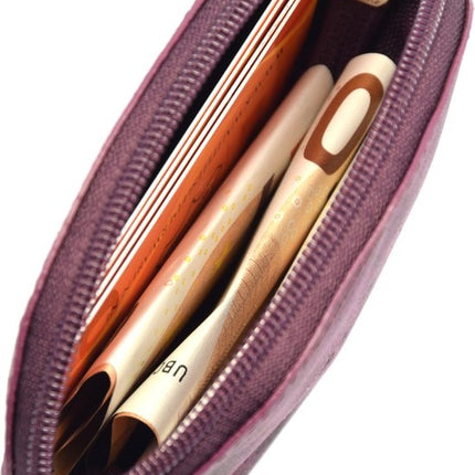 Vakantie portemonnee buffelleer – compacte leren reisportemonnee unisex – kleine portemonnee voor pasjes, muntgeld, cash en sleutels