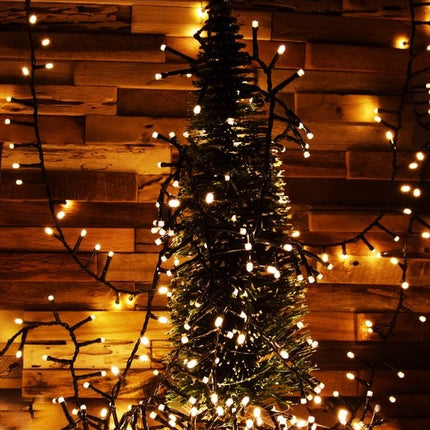 Kerstverlichting buiten - 25 meter 1250 LED - EXTRA Warm Wit - Lichtsnoer Nano Koperdraad - IP44 Stekker met timerfunctie - Kerstboomverlichting - geschikt voor binnen en buiten - kerstverlichting led