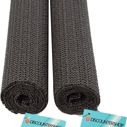 2 stuks - Antislipmat voor Keukenlades - Zwart - 150cm Lengte - 30cm Breedte – Polyester