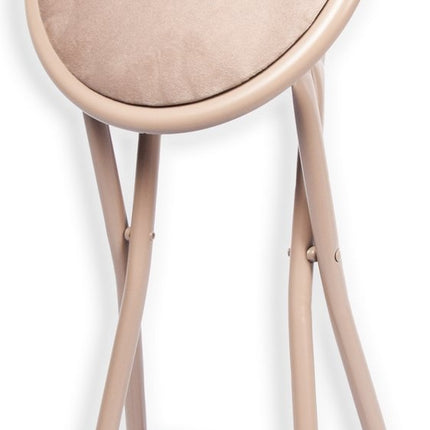 Deluxe Vouwkrukje 45 cm -  Velvet Vouwstoel - Lichtgewicht Vouwkrukje Beige
