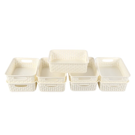 Organiseer je Woning met 9 Witte Opbergmanden (1.65L) | Speelgoed & Knutselspullen - 20cm x 15cm x 6cm