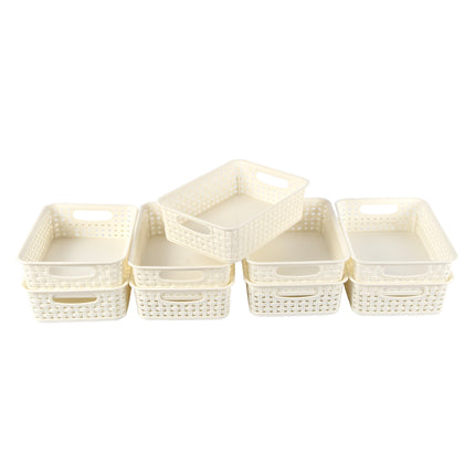 Organiseer je Woning met 9 Witte Opbergmanden (1.65L) | Speelgoed & Knutselspullen - 20cm x 15cm x 6cm