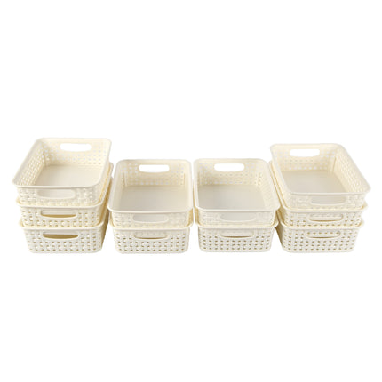 Maak Schoonmaken Leuk met 10 Witte Opbergmanden (1.65L) voor Speelgoed & Knutsel! Dimension - 20cm x 15cm x 6cm