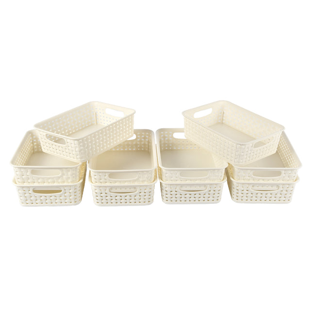 Maak Schoonmaken Leuk met 10 Witte Opbergmanden (1.65L) voor Speelgoed & Knutsel! Dimension - 20cm x 15cm x 6cm
