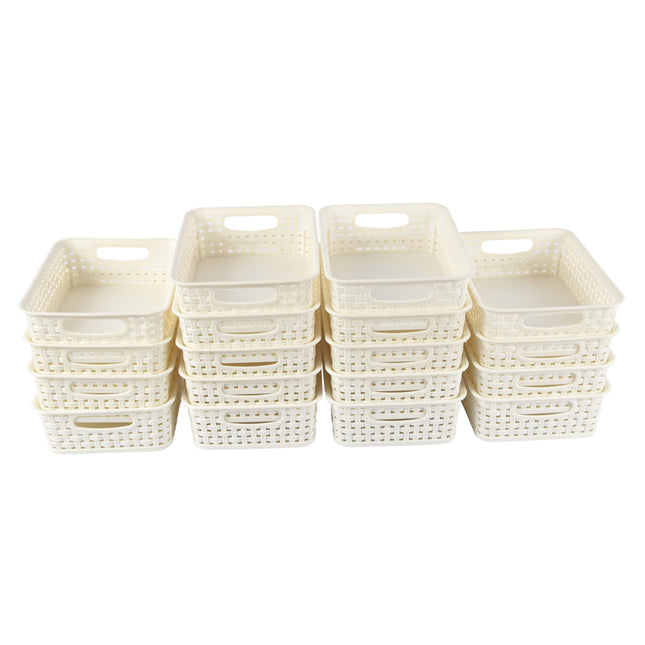Organiseer je Ruimte met 18 Witte Opbergmanden - 20cm x 15cm x 6cm!  Speelgoed & Knutsel Netjes Opbergen!