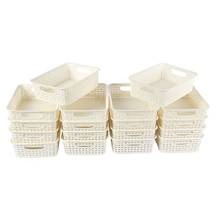 Organiseer je Ruimte met 18 Witte Opbergmanden - 20cm x 15cm x 6cm!  Speelgoed & Knutsel Netjes Opbergen!
