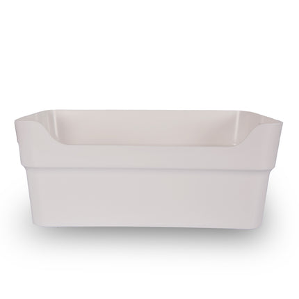 Stapelbare Opbergbox van 100% Gerecycled Plastic - Wit - 23.5x14x34cm - Opbergbox Voor Kleding en meer