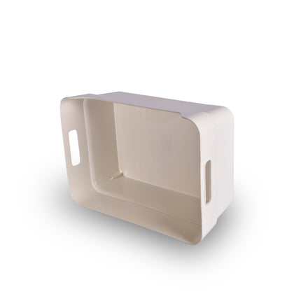 Stapelbare Opbergbox van 100% Gerecycled Plastic - Wit - 23.5x14x34cm - Opbergbox Voor Kleding en meer