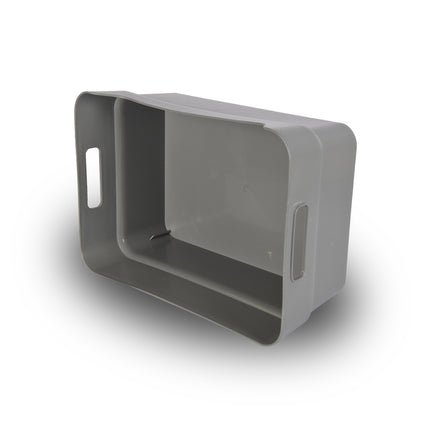 Ruime Grijze Opbergbox - Kunststof, Stapelbaar - Rechthoek - 23.5x14x34 cm - Zonder Deksel