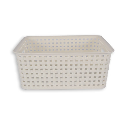 Rattan Mandje | opbergbox | Wit | Kunstsof | Mandje | 5 liter | Opbergmandje | Opbergmand | 25.5cm*19.5cm*10.5cm