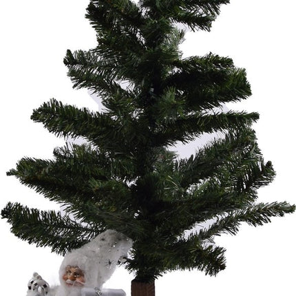 Kleine Kerstboom houten onderstel | 110 PUNTEN | 90 cm | Kunstkerstboom |