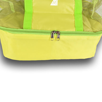Picknick tas | Picknick rugzak | groen | met ritssluiting  | Strandtas | picknickmand |20 liter | Picknickset  | isolatietas | 30 Liter | met handvetten 50cm