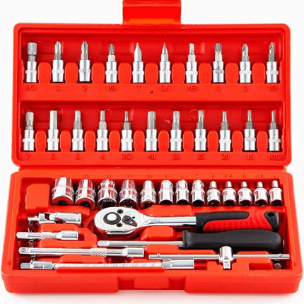 Auto & Huishoud Gereedschapset 46pcs - Monteur - Huishoudelijke - Gereedschapset