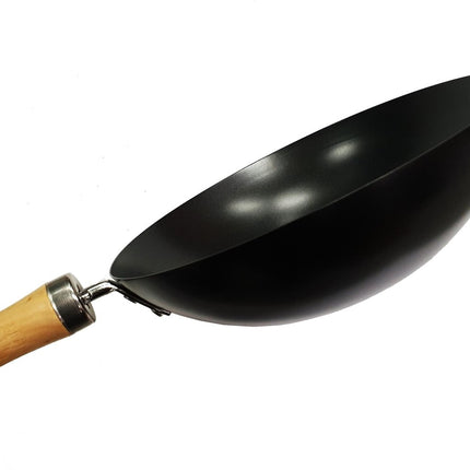 Wokpan - houten handvat - non-stick - Ø 28 cm - Wok 28cm houten handvat