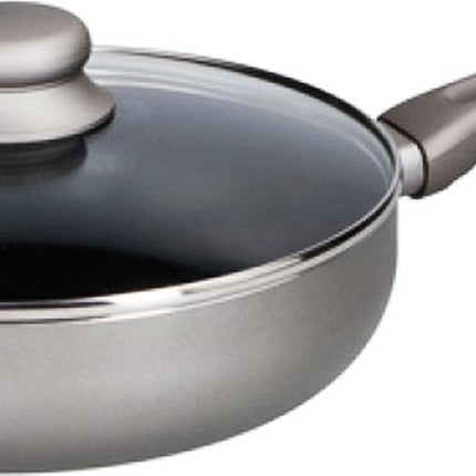 Koekenpan - Hapjespan Ø 24 cm - Koekenpannen - Ø 24 cm -Anti-aanbaklaag - handvat- Pan met Deksel