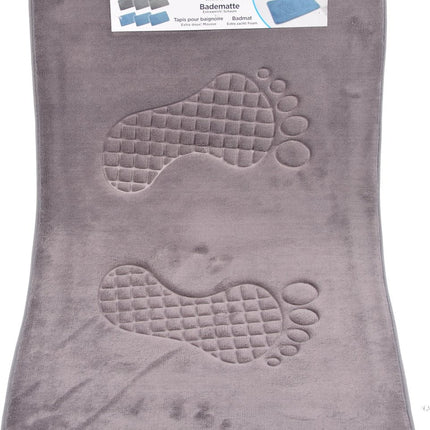 Badmat & WC Mat Set -Douche mat set - Grijs - 80cm x 50cm - badmat set 3-delig - Soft Foam - Extra Zacht - FOAM