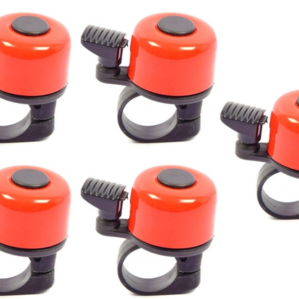 Fietsbel Mini 4 cm Rood – Stoere Fietsbel voor Racefiets, Kinderfiets & Stadsfiets – Universeel – Lichtgewicht – Beste Fietsbel Geluid