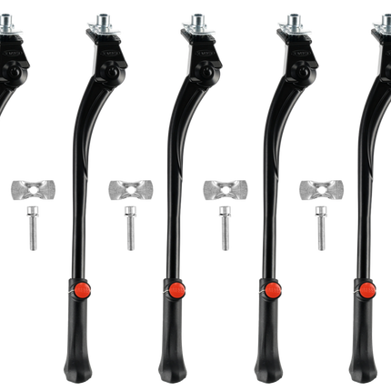 Verstelbare Fietsstandaard Enkel 24-28 Inch – Aluminium Zwart – Voor Stadsfiets, Transportfiets, Mountainbike & Hybridfiets | Fietsstandaard 24 26 28 Inch